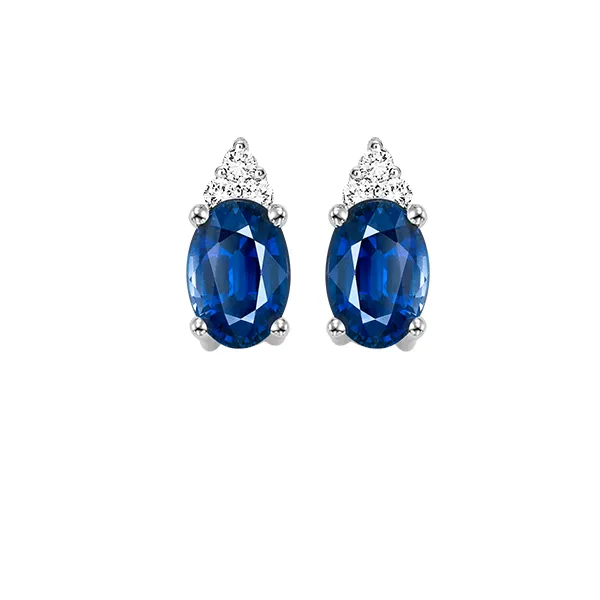 D. Geller Collection 14K Diamond and Sapphire Earrings D. Geller & Son Jewelers Atlanta, GA