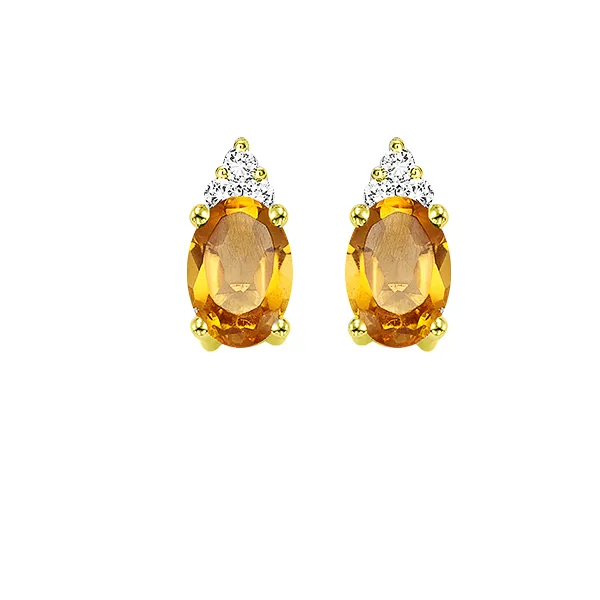 D. Geller Collection 14K Diamond and Citrine Earrings D. Geller & Son Jewelers Kennesaw, GA