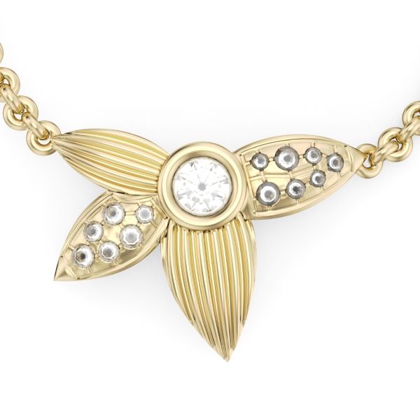 Noam Carver 14K Diamond Flower Necklace D. Geller & Son Jewelers Kennesaw, GA