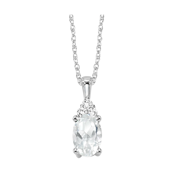 D. Geller Collection 10K Diamond and White Topaz Necklace D. Geller & Son Jewelers Atlanta, GA