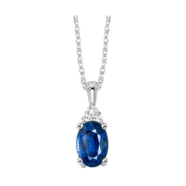 D. Geller Collection 10K Diamond and Sapphire Necklace D. Geller & Son Jewelers Atlanta, GA