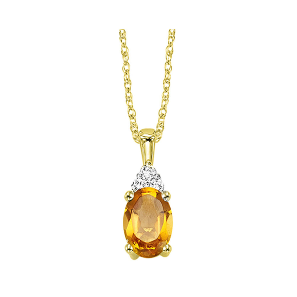 D. Geller Collection 10K Diamond and Citrine Necklace D. Geller & Son Jewelers Kennesaw, GA