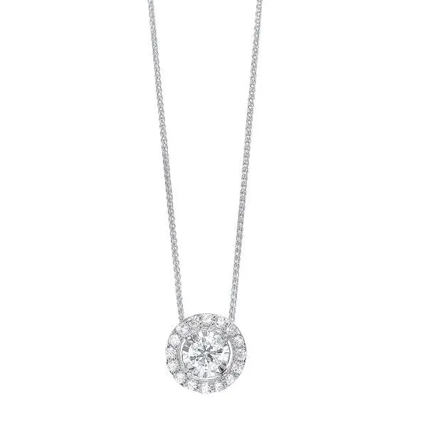 D. Geller Collection 14K Diamond Halo Necklace D. Geller & Son Jewelers Atlanta, GA
