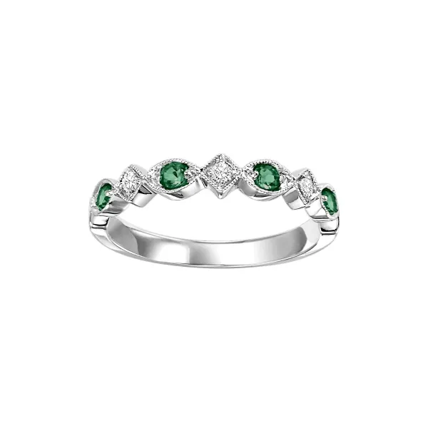 D. Geller Collection 10K Diamond and Emerald Stackable Band D. Geller & Son Jewelers Kennesaw, GA
