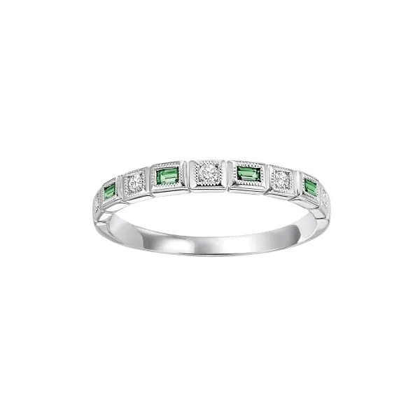 D. Geller Collection 10K Diamond and Emerald Stackable Band D. Geller & Son Jewelers Kennesaw, GA