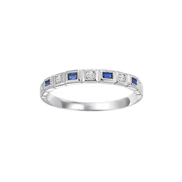 D. Geller Collection 10K Diamond and Sapphire Stackable Band D. Geller & Son Jewelers Kennesaw, GA