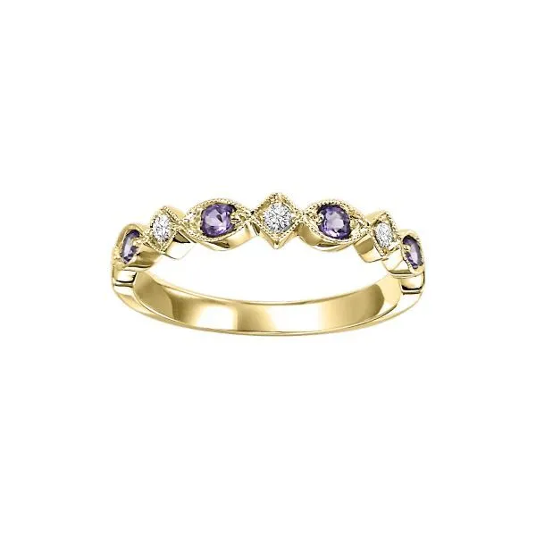 D. Geller Collection 10K Diamond and Amethyst Stackable Band D. Geller & Son Jewelers Kennesaw, GA