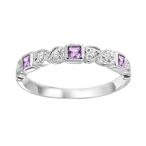 D. Geller Collection 10K Diamond and Alexandrite Stackable Band D. Geller & Son Jewelers Kennesaw, GA