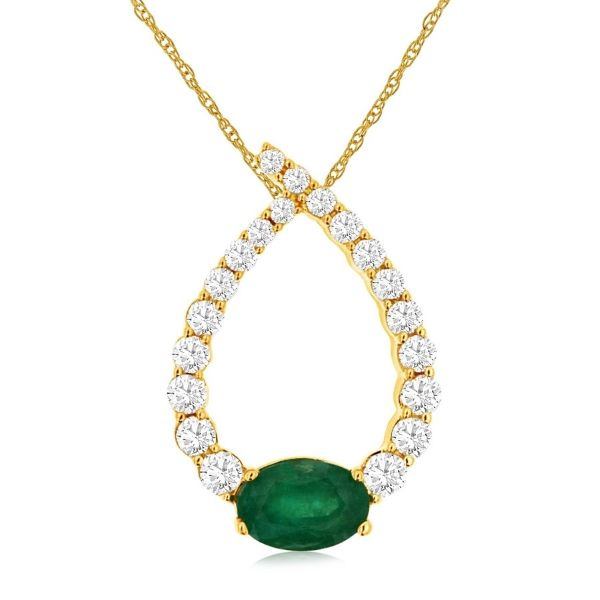 D. Geller Collection 14K Diamond and Emerald Necklace D. Geller & Son Jewelers Atlanta, GA