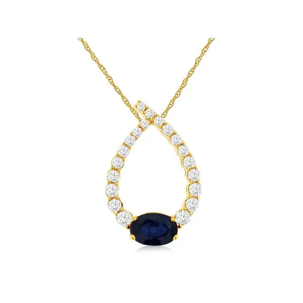D. Geller Collection 14K Diamond and Sapphire Necklace D. Geller & Son Jewelers Kennesaw, GA