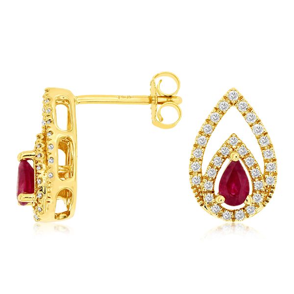 D. Geller Collection 14K Diamond and Ruby Drop Earrings D. Geller & Son Jewelers Kennesaw, GA