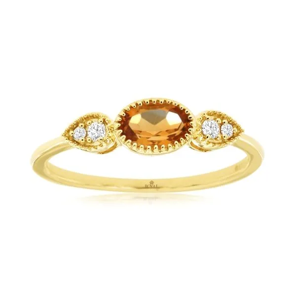 D. Geller Collection 14K Diamond and Citrine Ring D. Geller & Son Jewelers Kennesaw, GA