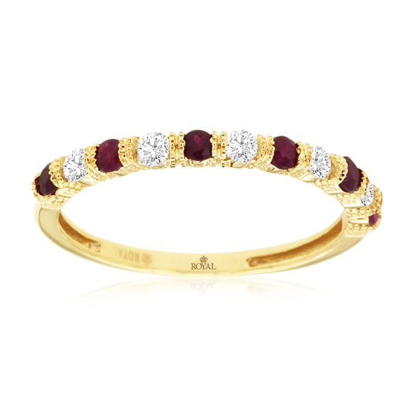 D. Geller Collection 14K Diamond and Ruby Stackable Band D. Geller & Son Jewelers Kennesaw, GA