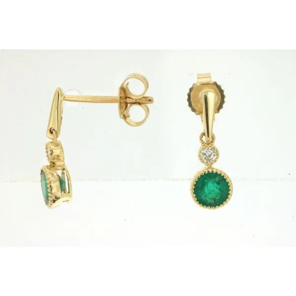 D. Geller Collection 14K Diamond and Emerald Dangle Earrings D. Geller & Son Jewelers Kennesaw, GA