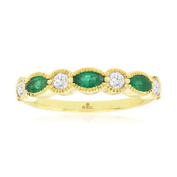 D. Geller Collection 14K Diamond and Emerald Band D. Geller & Son Jewelers Kennesaw, GA