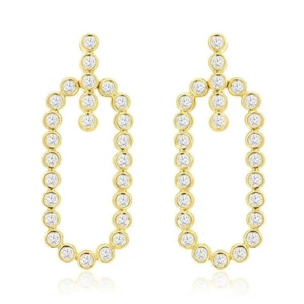 D. Geller Collection 14K Diamond Paperclip Earrings D. Geller & Son Jewelers Kennesaw, GA