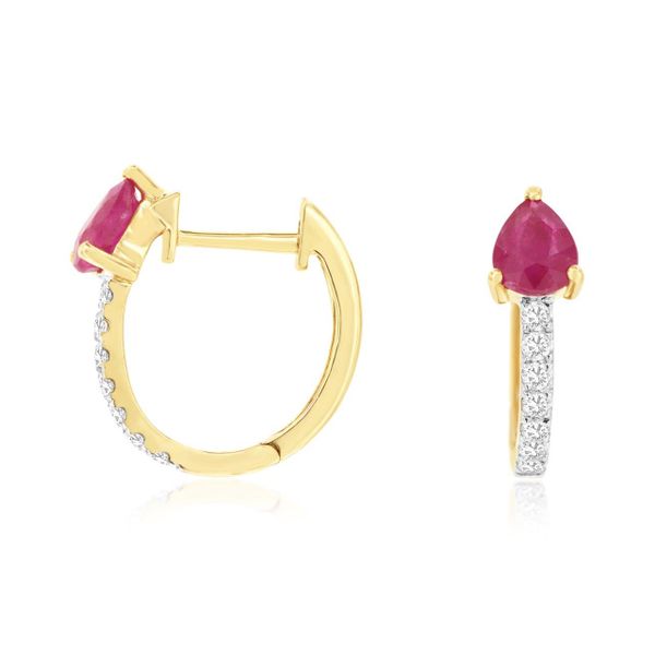 D. Geller Collection 14K Diamond and Ruby Earrings D. Geller & Son Jewelers Kennesaw, GA