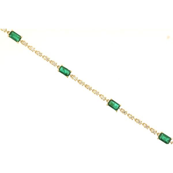 D. Geller Collection 14K Diamond and Emerald Bracelet D. Geller & Son Jewelers Kennesaw, GA