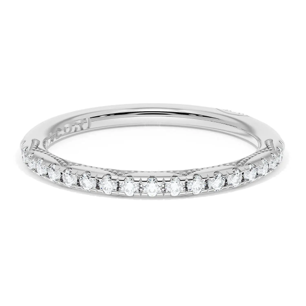 Tacori Platinum Diamond Half Eternity Band D. Geller & Son Jewelers Kennesaw, GA