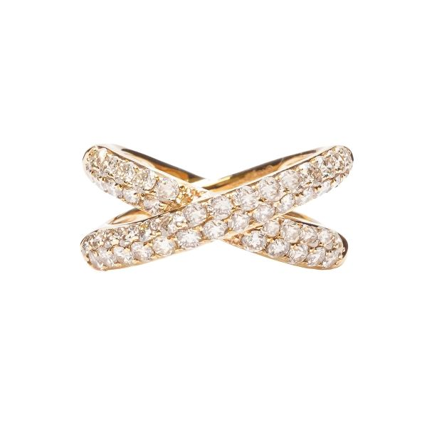 D. Geller Collection 14K Diamond Criss Cross Fashion Ring D. Geller & Son Jewelers Atlanta, GA