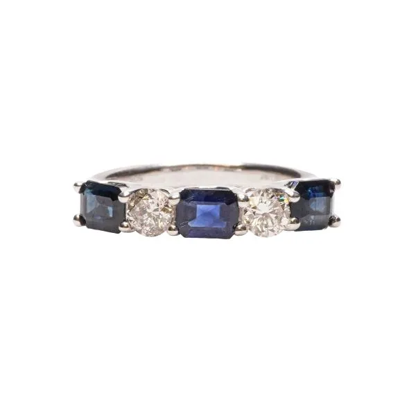 D. Geller Collection 14K Diamond and Sapphire Five Stone Style Band D. Geller & Son Jewelers Atlanta, GA