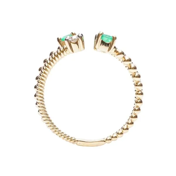 D. Geller Collection 14K Diamond and Emerald Fashion Ring Image 2 D. Geller & Son Jewelers Atlanta, GA