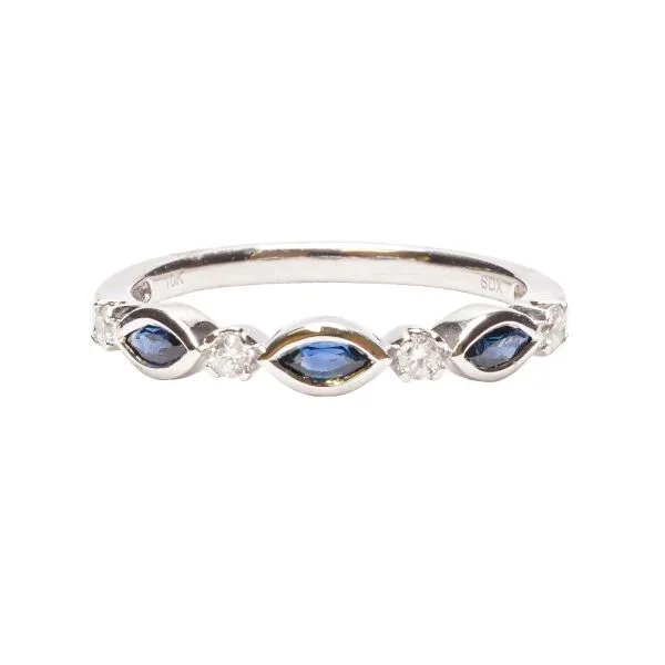 D. Geller Collection 10K Diamond and Sapphire Stackable Band D. Geller & Son Jewelers Atlanta, GA