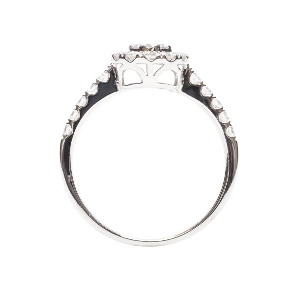 D. Geller Collection 18K Diamond Halo Engagement Ring Image 2 D. Geller & Son Jewelers Atlanta, GA