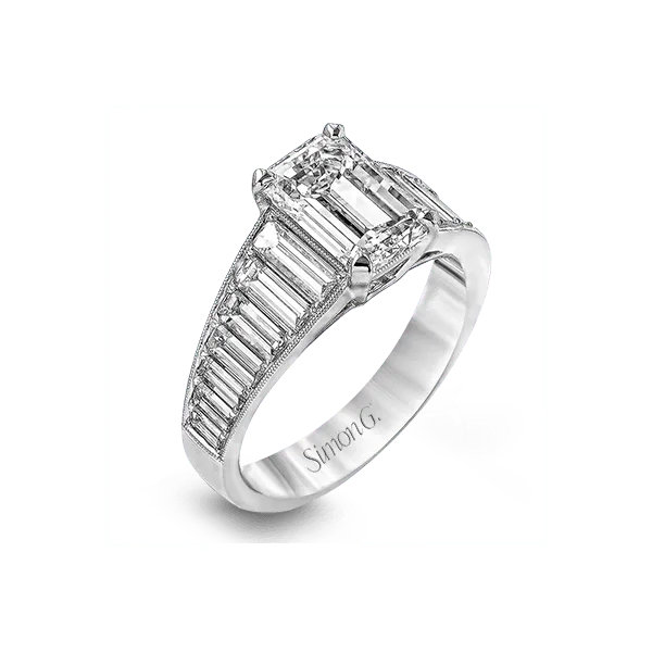 Simon G. Platinum Diamond Engagement Ring D. Geller & Son Jewelers Kennesaw, GA