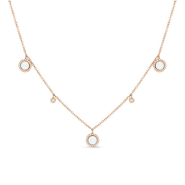 D. Geller Collection 14K Diamond and Pink Mother of Pearl Necklace D. Geller & Son Jewelers Kennesaw, GA