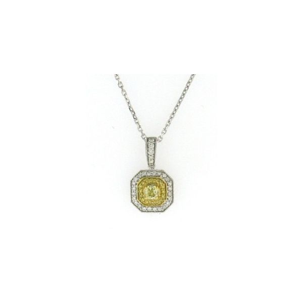 D. Geller Collection 18K Diamond Halo Necklace D. Geller & Son Jewelers Kennesaw, GA