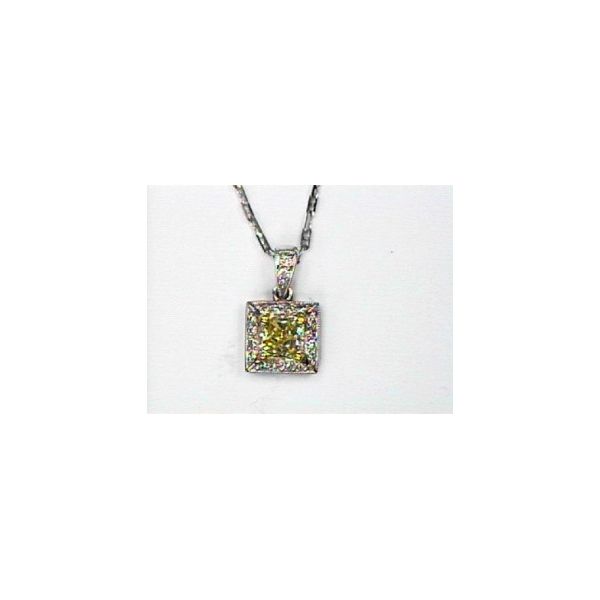 D. Geller Collection 18K Diamond Halo Necklace D. Geller & Son Jewelers Kennesaw, GA