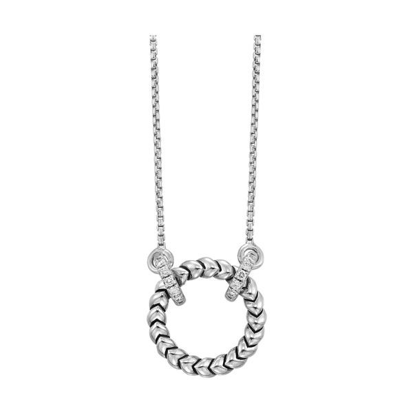 D. Geller Collection Sterling Silver Diamond Circle Necklace D. Geller & Son Jewelers Kennesaw, GA