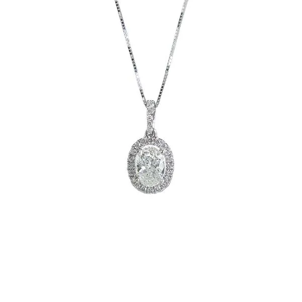 D. Geller Collection 14K Diamond Halo Necklace D. Geller & Son Jewelers Atlanta, GA
