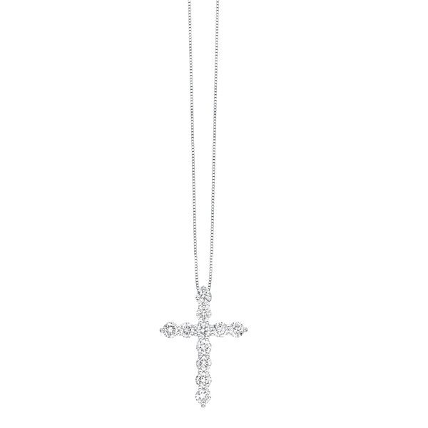 D. Geller Collection Sterling Silver Diamond Cross Necklace D. Geller & Son Jewelers Atlanta, GA