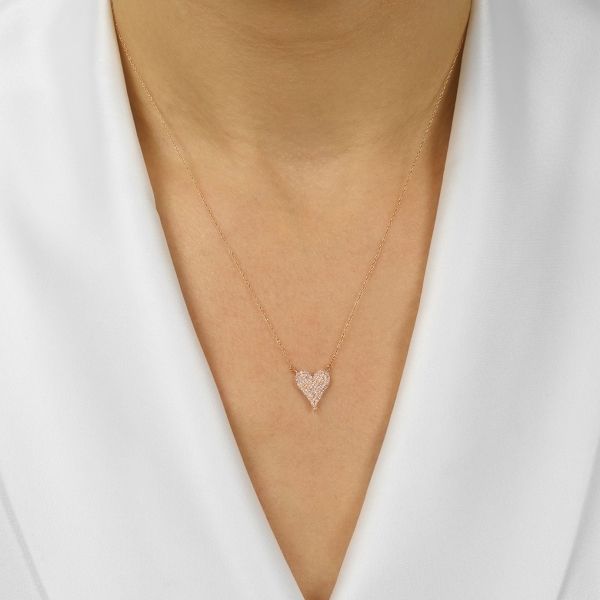 D. Geller Collection 10K Diamond Heart Necklace Image 2 D. Geller & Son Jewelers Atlanta, GA