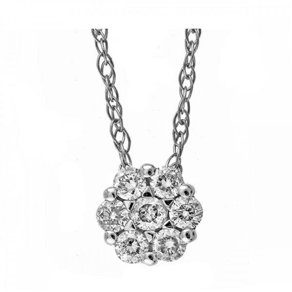 D. Geller Collection 14K Diamond Flower Necklace D. Geller & Son Jewelers Atlanta, GA