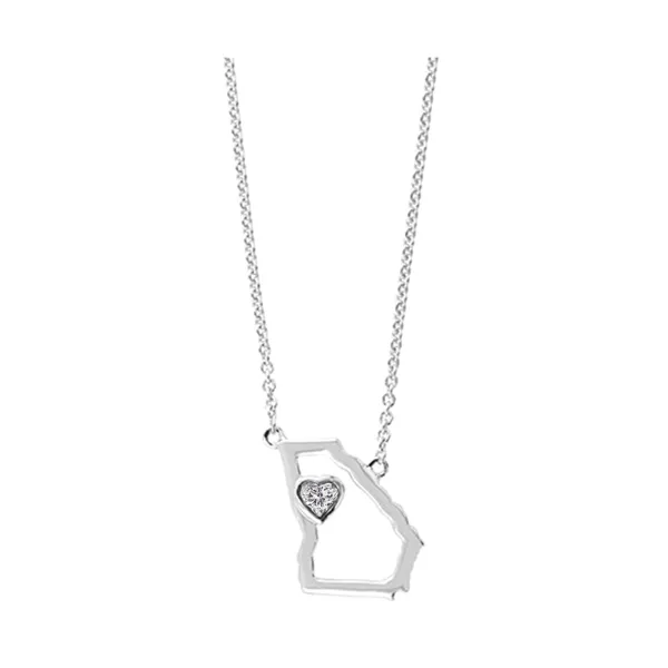 D. Geller Collection Sterling Silver Diamond Heart in Georgia Necklace D. Geller & Son Jewelers Atlanta, GA