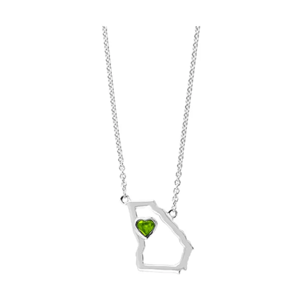 D. Geller Collection Sterling Silver Peridot Heart in Georgia Necklace D. Geller & Son Jewelers Atlanta, GA