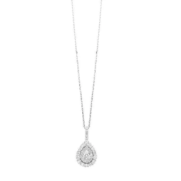 D. Geller Collection 14K Diamond Halo Necklace D. Geller & Son Jewelers Atlanta, GA
