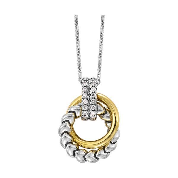 D. Geller Collection 14K and Silver Diamond Circle Necklace D. Geller & Son Jewelers Kennesaw, GA
