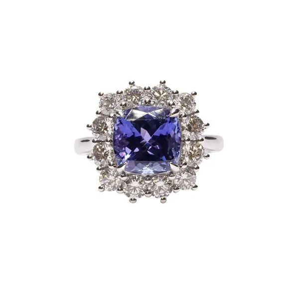 D. Geller Collectioln 14K Diamond and Tanzanite Halo Ring D. Geller & Son Jewelers Kennesaw, GA