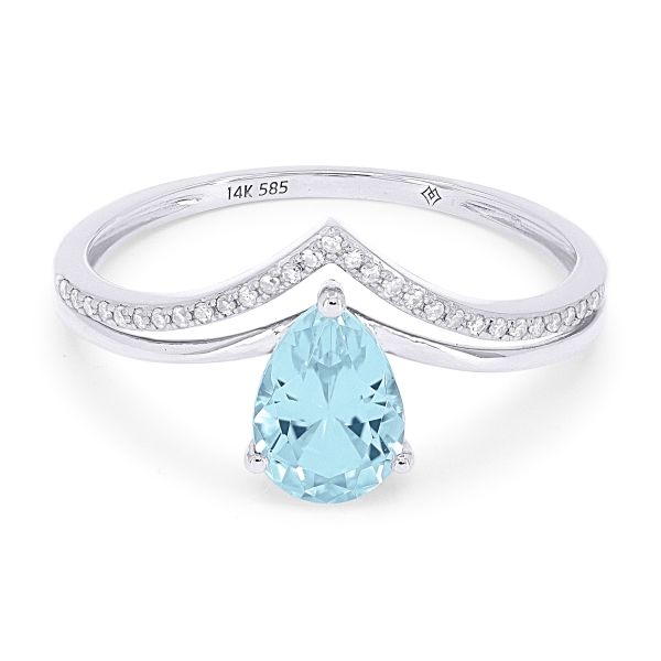 D. Geller Collection 14K Diamond and Blue Topaz Ring D. Geller & Son Jewelers Kennesaw, GA