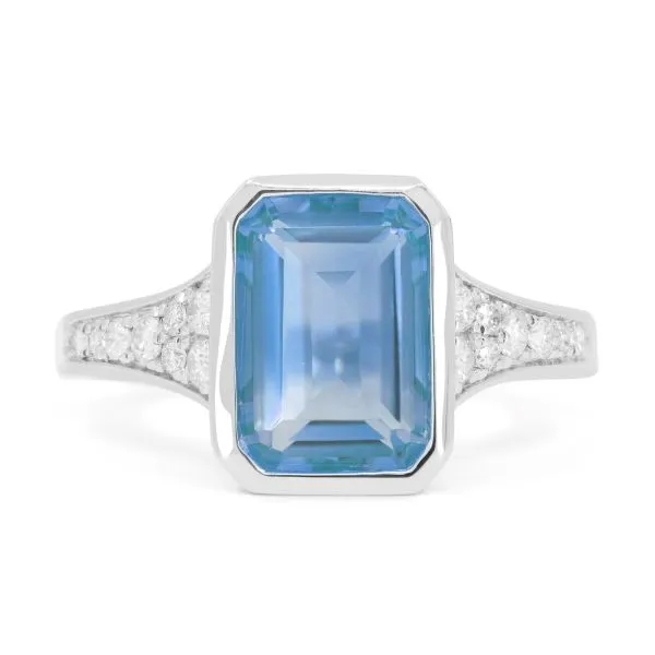 D. Geller Collection 14K Diamond and Blue Topaz Ring D. Geller & Son Jewelers Kennesaw, GA