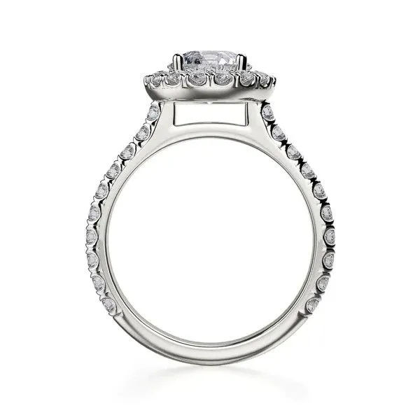 Michael M 18K Diamond Halo Engagement Ring Image 2 D. Geller & Son Jewelers Atlanta, GA