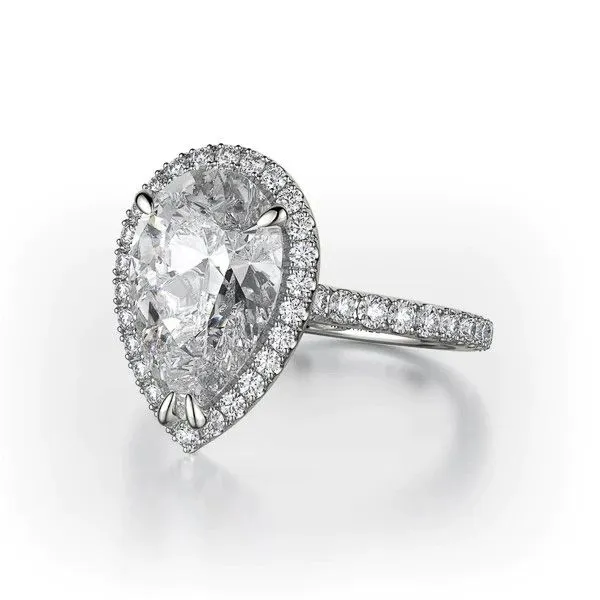 Michael M 18K Diamond Halo Engagement Ring Image 3 D. Geller & Son Jewelers Atlanta, GA
