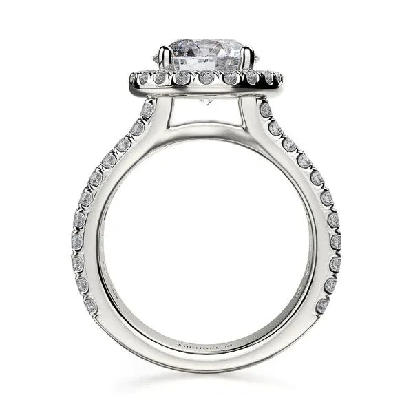 Michael M 18K Diamond Halo Engagement Ring Image 3 D. Geller & Son Jewelers Atlanta, GA