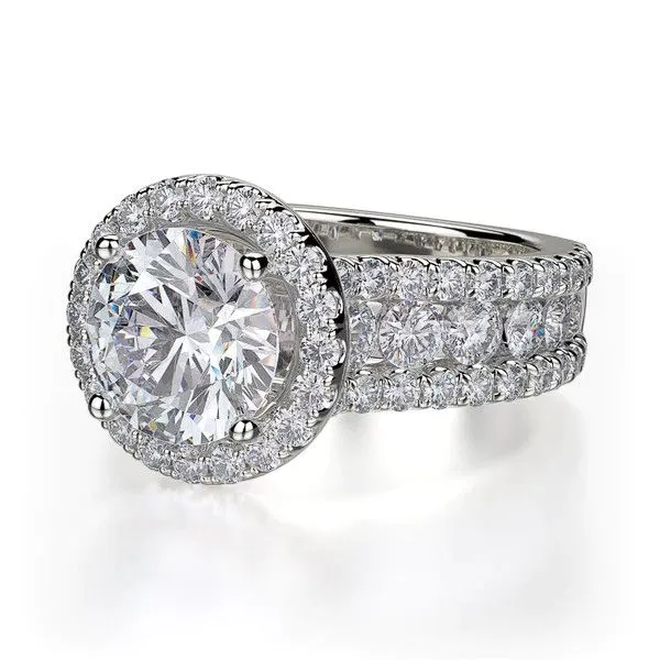 Michael M 18K Diamond Halo Engagement Ring D. Geller & Son Jewelers Atlanta, GA