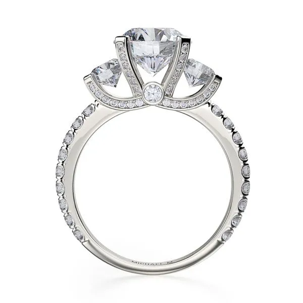 Michael M 18K Diamond Three Stone Engagement Ring Image 2 D. Geller & Son Jewelers Atlanta, GA