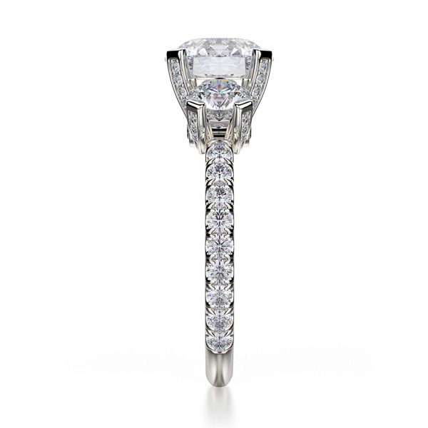 Michael M 18K Diamond Three Stone Engagement Ring Image 3 D. Geller & Son Jewelers Atlanta, GA